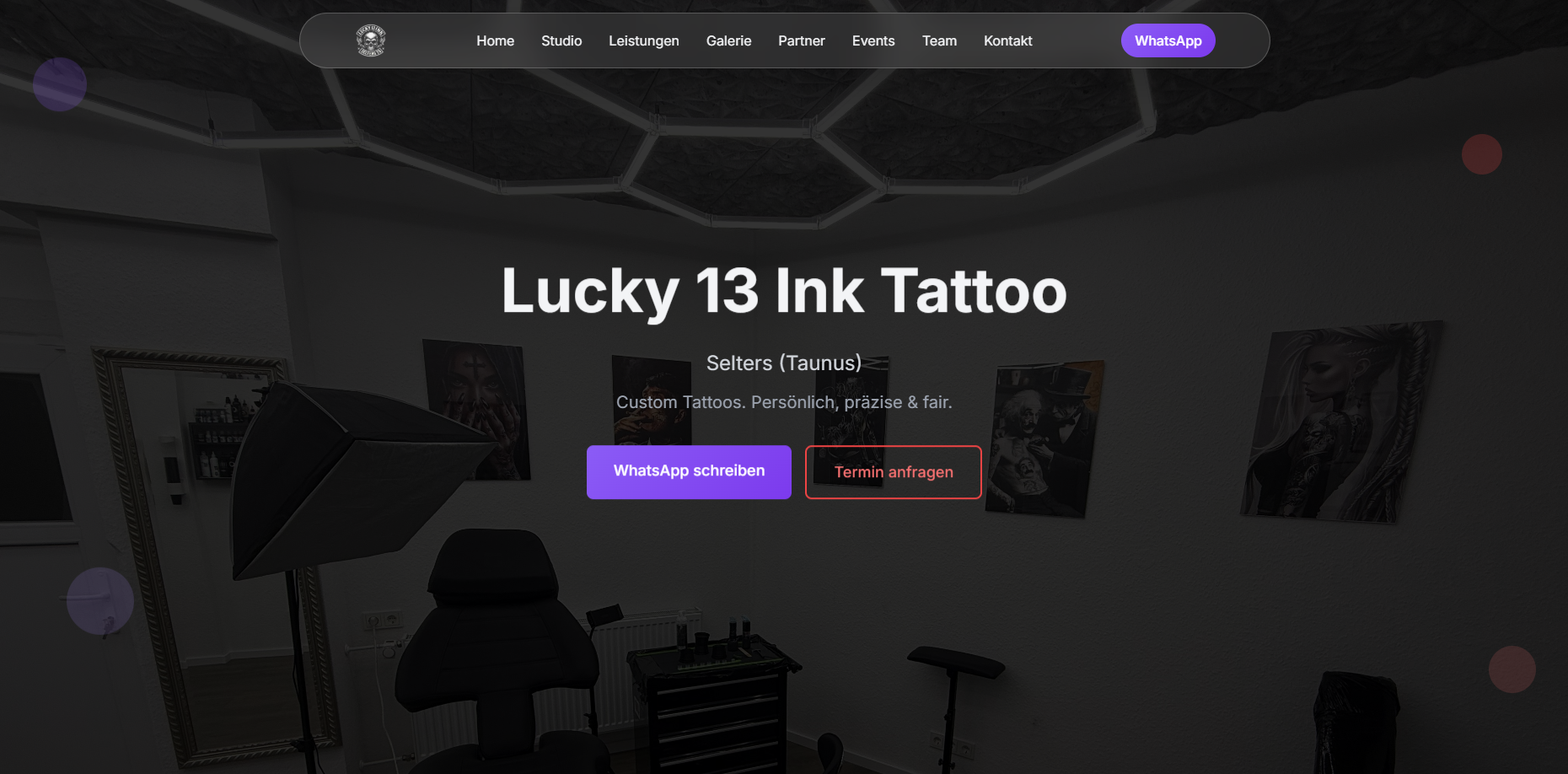 Lucky 13 Ink Tattoo Desktop